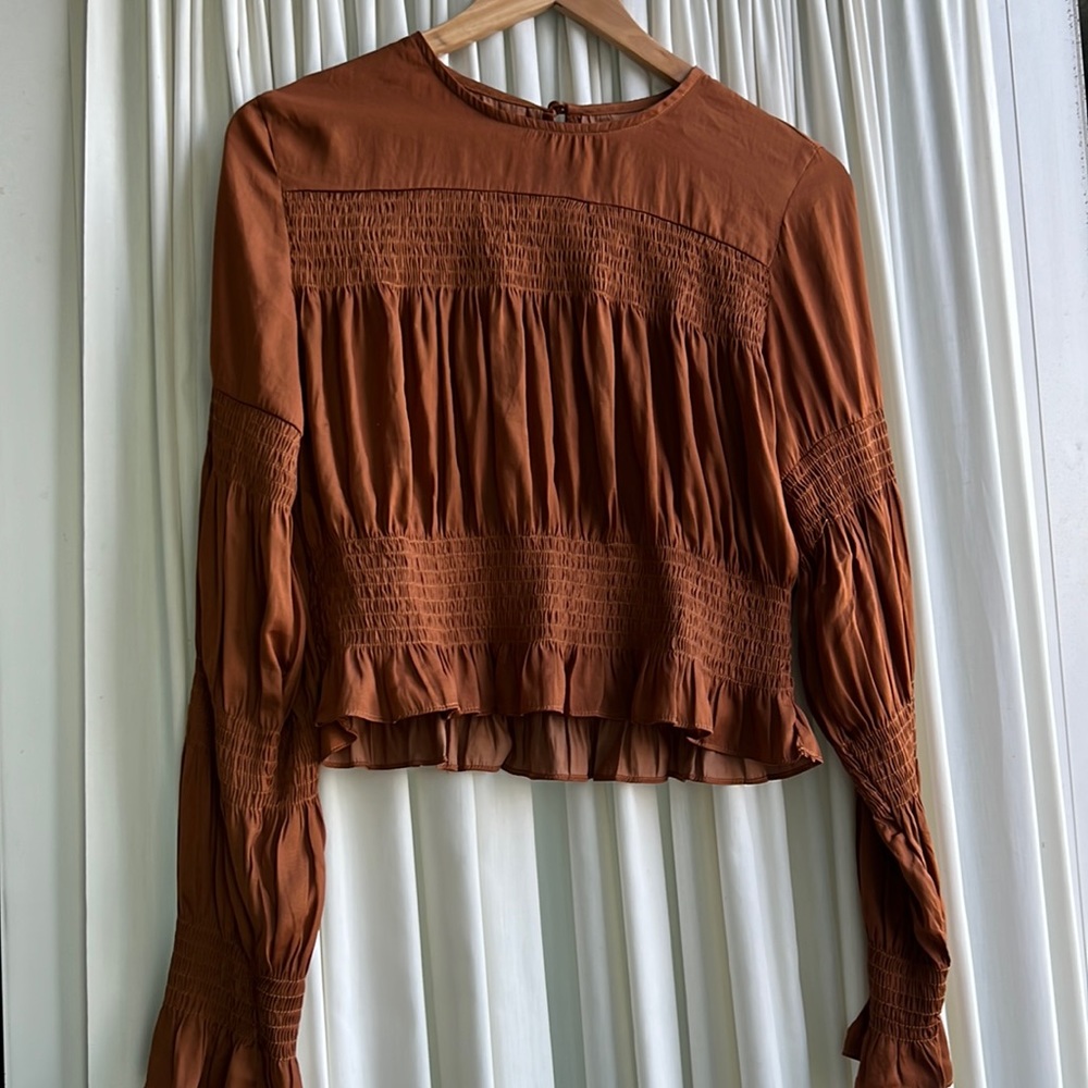 DO + BE - size medium - brown statement blouse